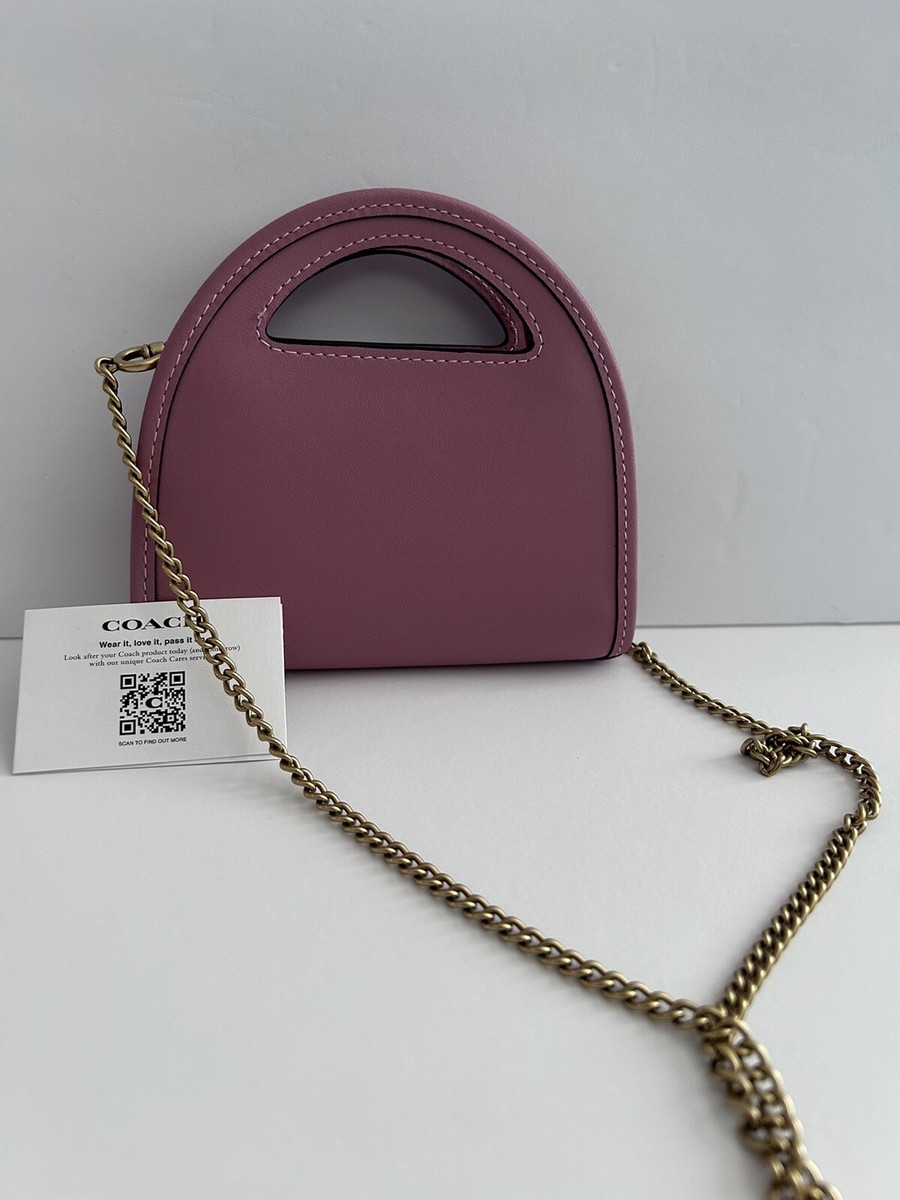 【COACH】Top Handle カードケース レザー チェーンストラップ Coach Top Handle Card Case /Crossbody Bag Chain Strap Glove