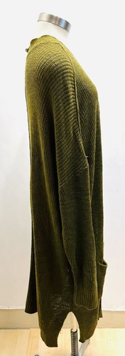 NWT SONOMA Women Long Sleeve Open Front Knit Green Long Cardigan Sweater Size 4X - Picture 5 of 13