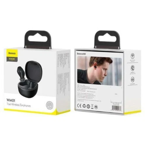 Baseus encok true wireless earphones wm01 black sale