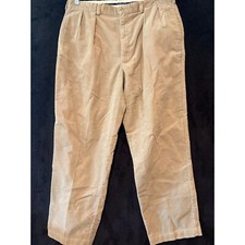 Polo Ralph Lauren Corduroy Pants Pleated Khaki Tan Cotton Blend 38x30