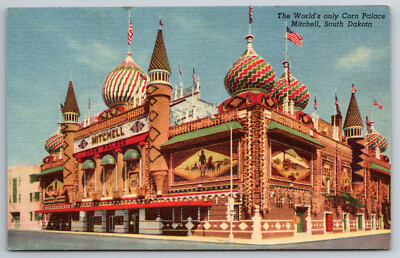 Vintage Postcard SD Mitchell Corn Palace c1957 -2058