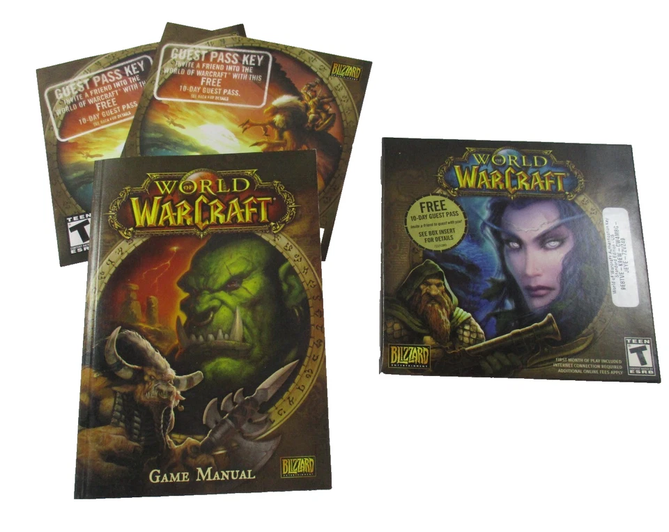 World of Warcraft Windows Internet Game Rated Teen Manuals 2004 Blizzard Tested - Image 4 of 4