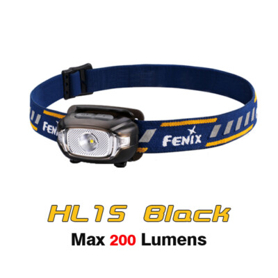Fenix HL15 Neutral White LED 200 Lumens Running Headlamp Headlight - Black