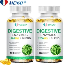 Digestive Enzymes Prebiotic Probiotics Gas,Constipation Bloating Relief 240Pills
