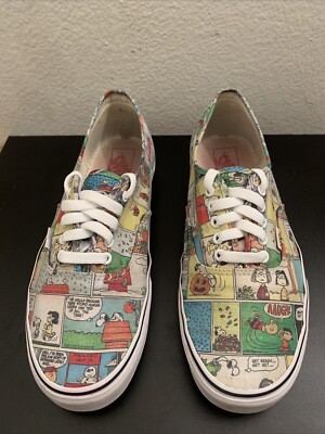 Vans PEANUTS SNOOPY Cartoon 2017 Comic Strip Sneakers Men's Sz 12