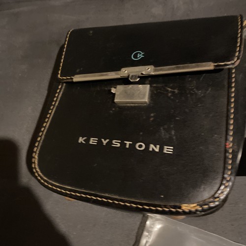 KEYSTONE ELECTRIC EYE ZOOM K717A MOVIE CAMERA WITH LEATHER CASE