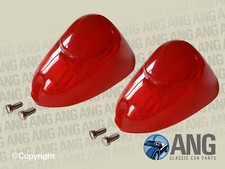 TRIUMPH TR2, TR3, TR3A REAR RED LAMP LENSES & SCREWS x 2 (AJA5069)