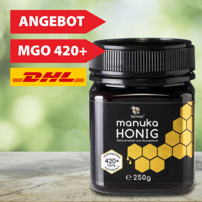 Larnac Manuka Honig MGO 420+ 250g - ORIGINAL AUS NEUSEELAND 400 450 459