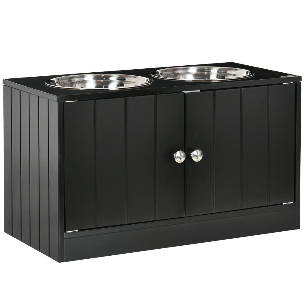 Storage Cabinet - Magnetic-door Feeding Station With Hidden Bowls