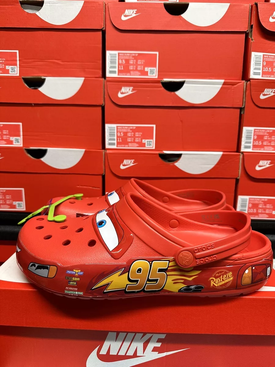 Crocs Classic Clog Lightning McQueen - (Sizes 5-13) - Ships FAST - FREE SHIP