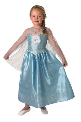 Elsa Deluxe Frozen Mädchen Kostüm Disney Eisprinzessin Fasching Karneval