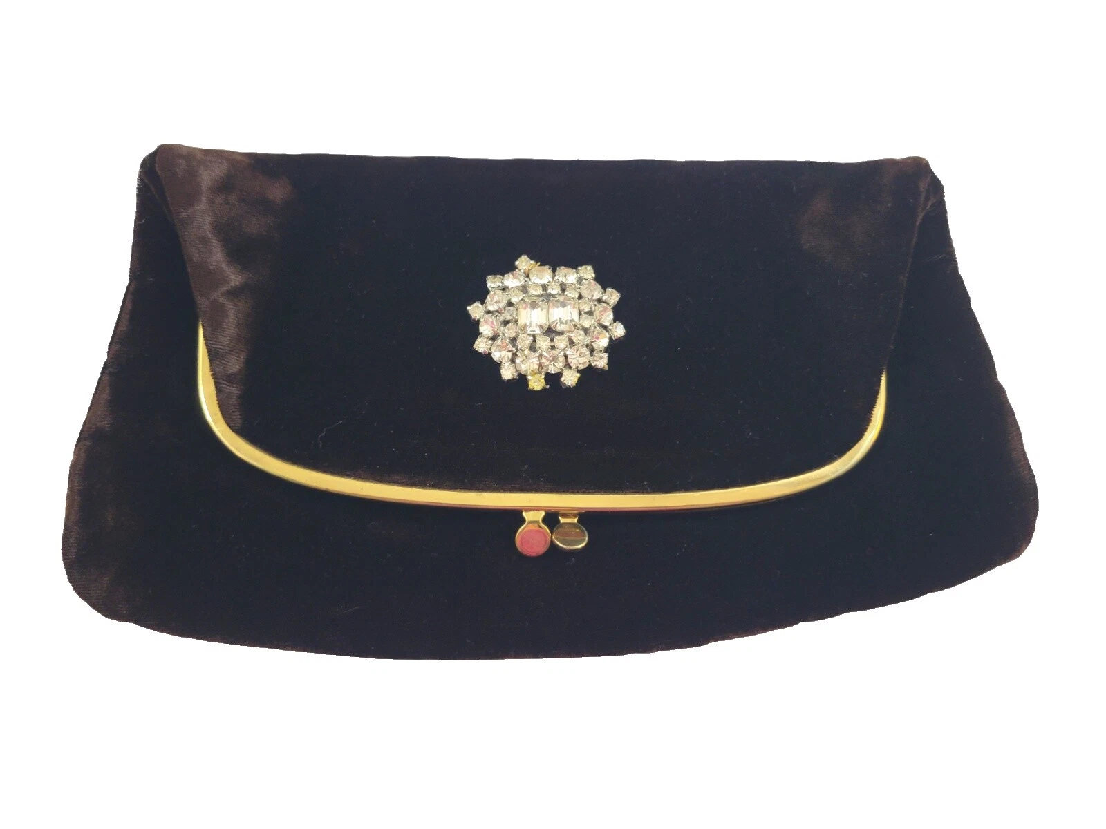 Bolsas de terciopelo marrón de embrague, Bolsos y estuches