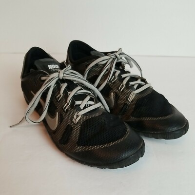 Nike Free Run Bionic Women's Black Silver Training Shoes Size 7.5 599269-001