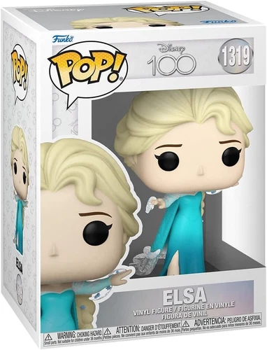 Funko POP! Disney: Disney 100 - Elsa - Collectable Vinyl Figure w/Protector