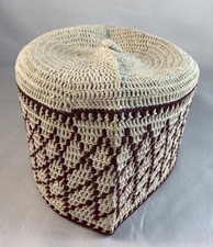 Authentic African Native Made Woven Hausa/Fulani Fila/ Kufi Hat  22-3/4  