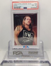 THE GIANT BIG SHOW 1998 WCW NWO TOPPS CHROME RC ROOKIE W/ COATING PSA 8