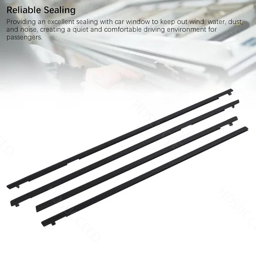 4pcs Door Window Reveal Molding Weatherstrip Fit For 2008-2009 Pontiac G8 GT GXP - Picture 9 of 14