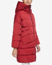 Geox Hoara Parka Coat Rrp £259, 12 Uk (ch 67 Cm) Oversized Red Puffer Waterproof