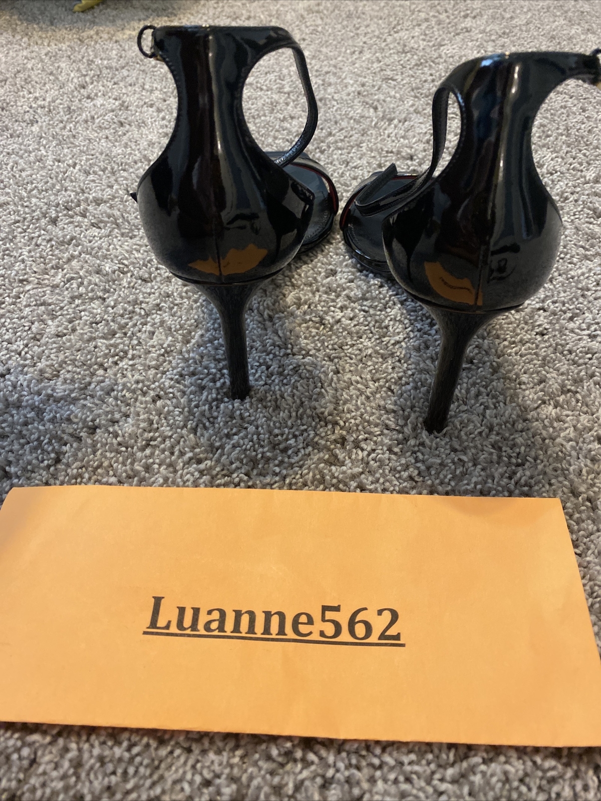 Saint Laurent Sandalo Ambra Nero