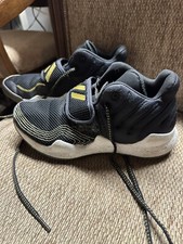 Adidas Deep Threat J Shoes Youth Sz 5 Black Gold Trainers