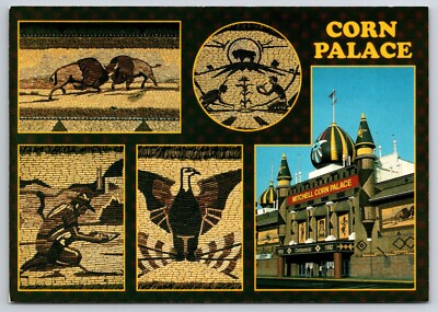 Corn Designs in Mitchell Corn Palace, Mitchell, South Dakota 2000s Postcard