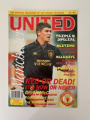 MANCHESTER UNITED OFFICIAL MAGAZINE Vol 3 No 2 FEBRUARY 1995 FOOTBALL FANZINE