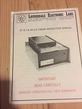 Lauderdale Electronics Labs Vintage  SF-101-B Splice Finder Manual