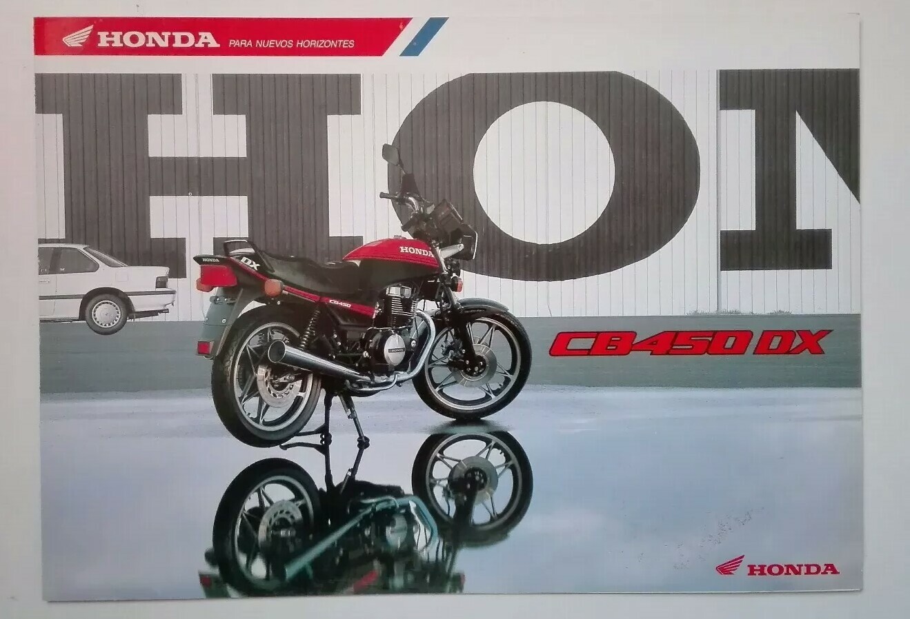 Brochure Honda CB 450 DX 1989 catalogue moto vintage espagnol pour collectionneur