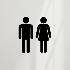 Restroom Sign Bathroom Sign Vinyl Decal Door Window Mens Womens Bathroom Symbol
