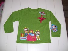 Boys Paw Patrol Chase Marshall Rubble Green Long Sleeve Christmas T Shirt Top 3T