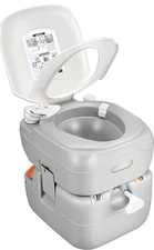 SereneLife Outdoor Portable Toilet w/Carry Bag, 5.8G Waste Tank, 3.2G Water Tank