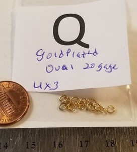 Authentic Vtg Sturdy Gold Plated Oval Split O Jump Ring Craft Repair Necklace Jewelry 401