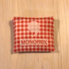 monoprix grocery shopping tote bag reusable france supermarket paris check