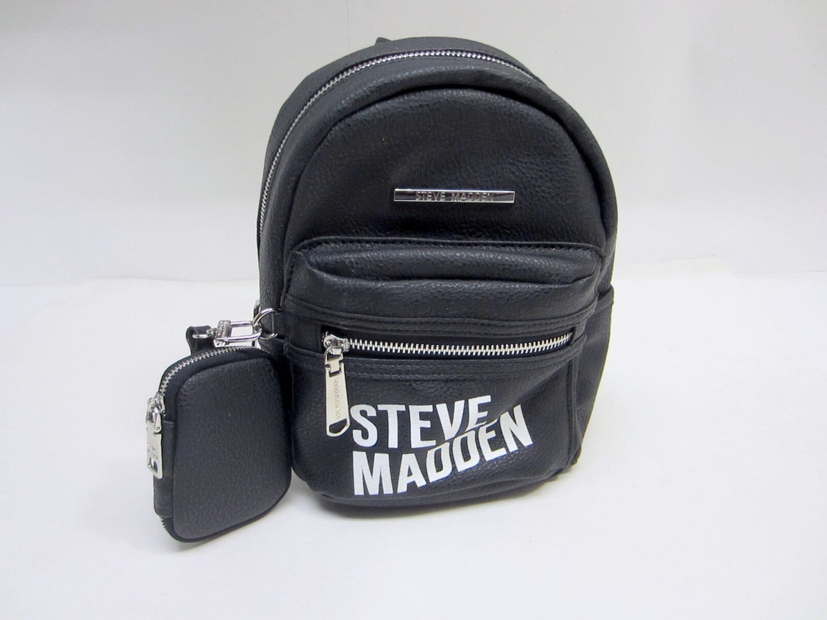 Steve Madden Faux Leather Mini Backpack w/Coin Purse Case  display picture 2