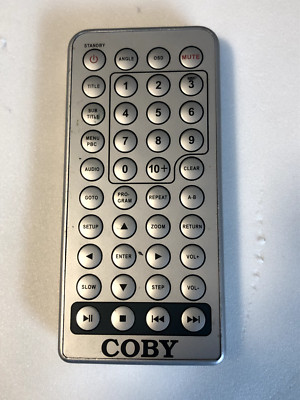 Coby JX-2001D Portable DVD Original OEM Remote for TF-DVD450, Tested, Works!