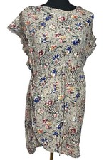 Rebecca Minkoff Sz 0 100 Silk Tulip Style Floral Dress Pockets