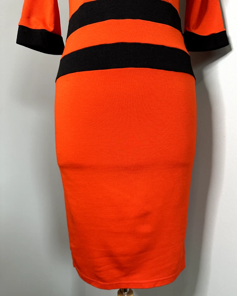 Vestido para mujer MARC JACOBS rojo negro manga 3/4 espalda completa cremallera talla 4 Foto 4 de 4