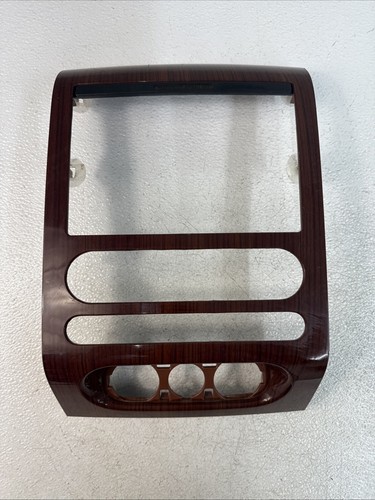 04-08 Ford F-150 Radio Climate Control Dash Bezel Surround Wood Grain OEM Rare