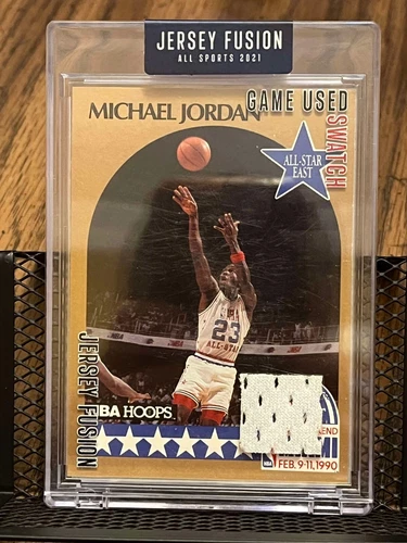 MICHAEL JORDAN 2021 JERSEY FUSION GAME USED SWATCH CHICAGO BULLS HOF RELIC PATCH