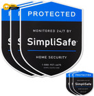 3PCS Yard Sign Compatible for Simplisafe Home Security System,And 3PCS Door/Wind