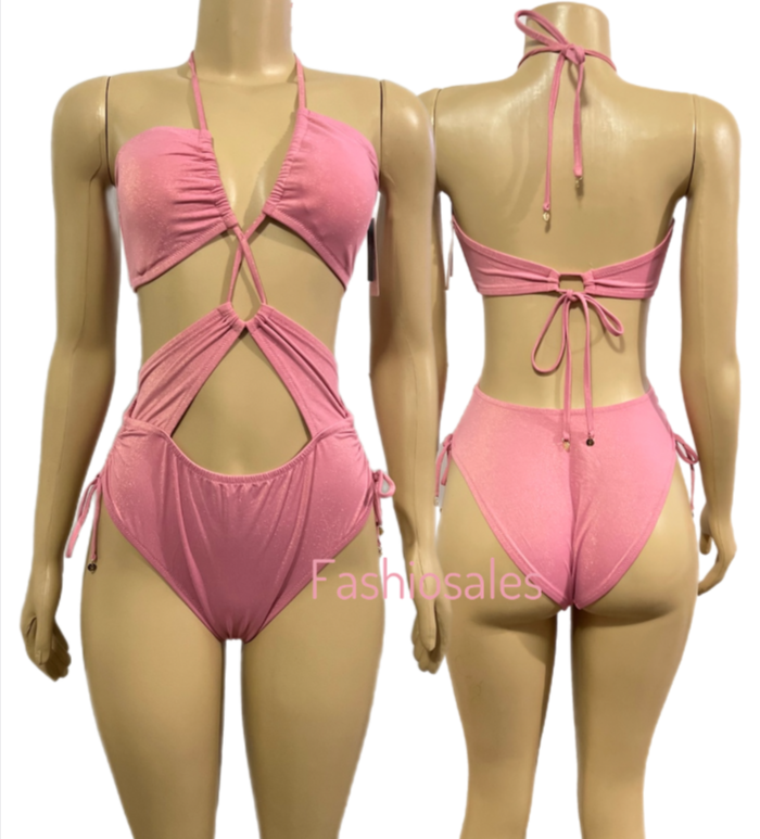 ☆Victoria's secret PINK サイドがセクシーワンピース水着☆ Victorias Secret Cutout Multiway Halter One-Piece Lined