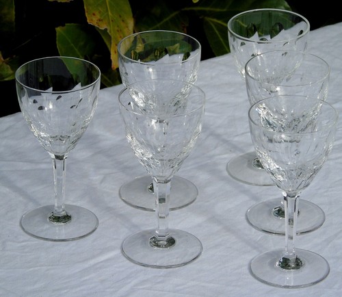 Lot de 6 verres à eau en cristal Val Saint Lambert modèle Nestor taille Hamlet - Picture 2 of 4