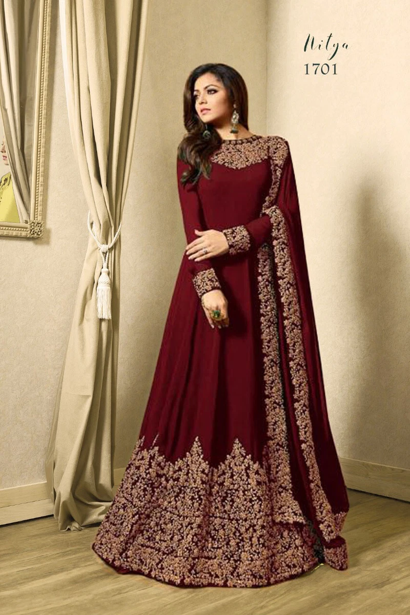 Ladies Georgette long designer fancy Party Wear Gown at Rs.950/Piece in  delhi offer by Vasan Shree