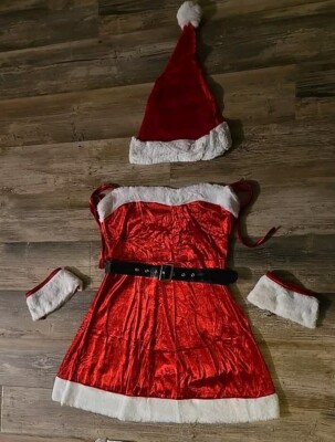 santa lady dress 40" Red and White Miss Santa Women Adult Christmas Costume - Large - Bed Bath & Beyond