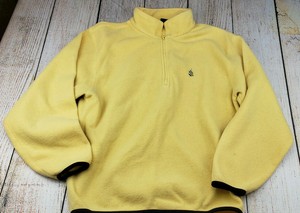 mens yellow fleece pullover