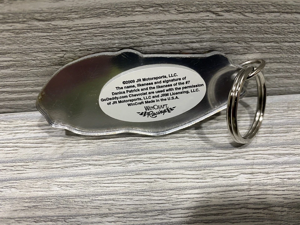 Danica Patrick Wincraft #7 Go Daddy Mirrored Back Key Ring/Key Chain FREE SHIP! - Image 2 of 4