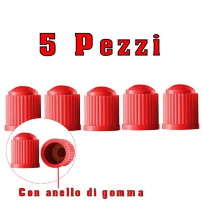 Tappi valvola esagonali Lampa Sport-Cap rossi (set di 4 Tappi valvola esagonali Lampa Sport-Cap rossi (set di 4