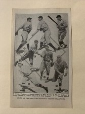 Chicago Cubs Hippo Vaughn Lefty Tyler Dode Paskert 1918 Baseball 4X6 Picture