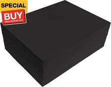 Black EVA Foam Sheets, 20 Pack, 6mm Extra Thick, 9 x 12 Inch, Black Color, for A