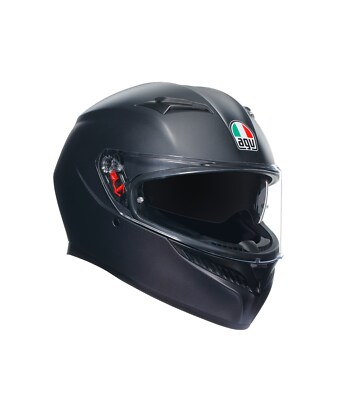 AGV K3 Solid Schwarz Matt E2206 Motorrad Integral Helm Gr. XL -